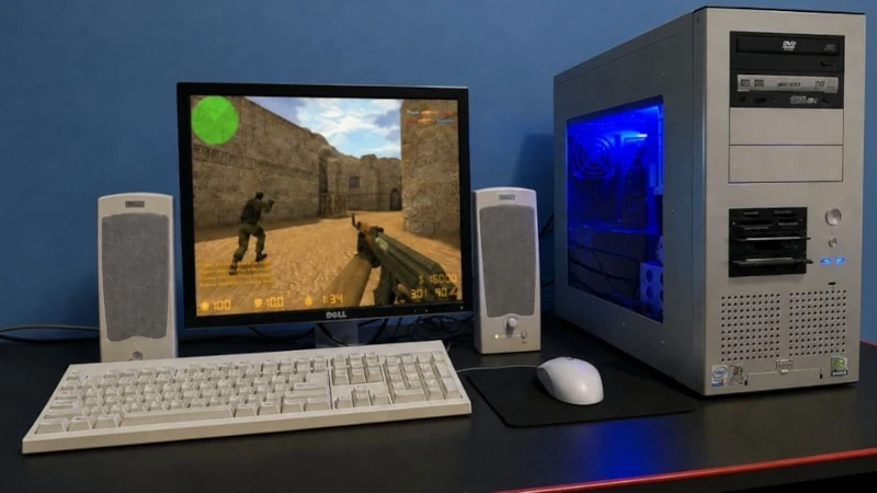 retro kompüter, köhnə kompüter, 700 oyun, retro oyunlar, 1 TB sərt disk, EVGA GeForce 6200, klassik oyunlar, oyun arxivi