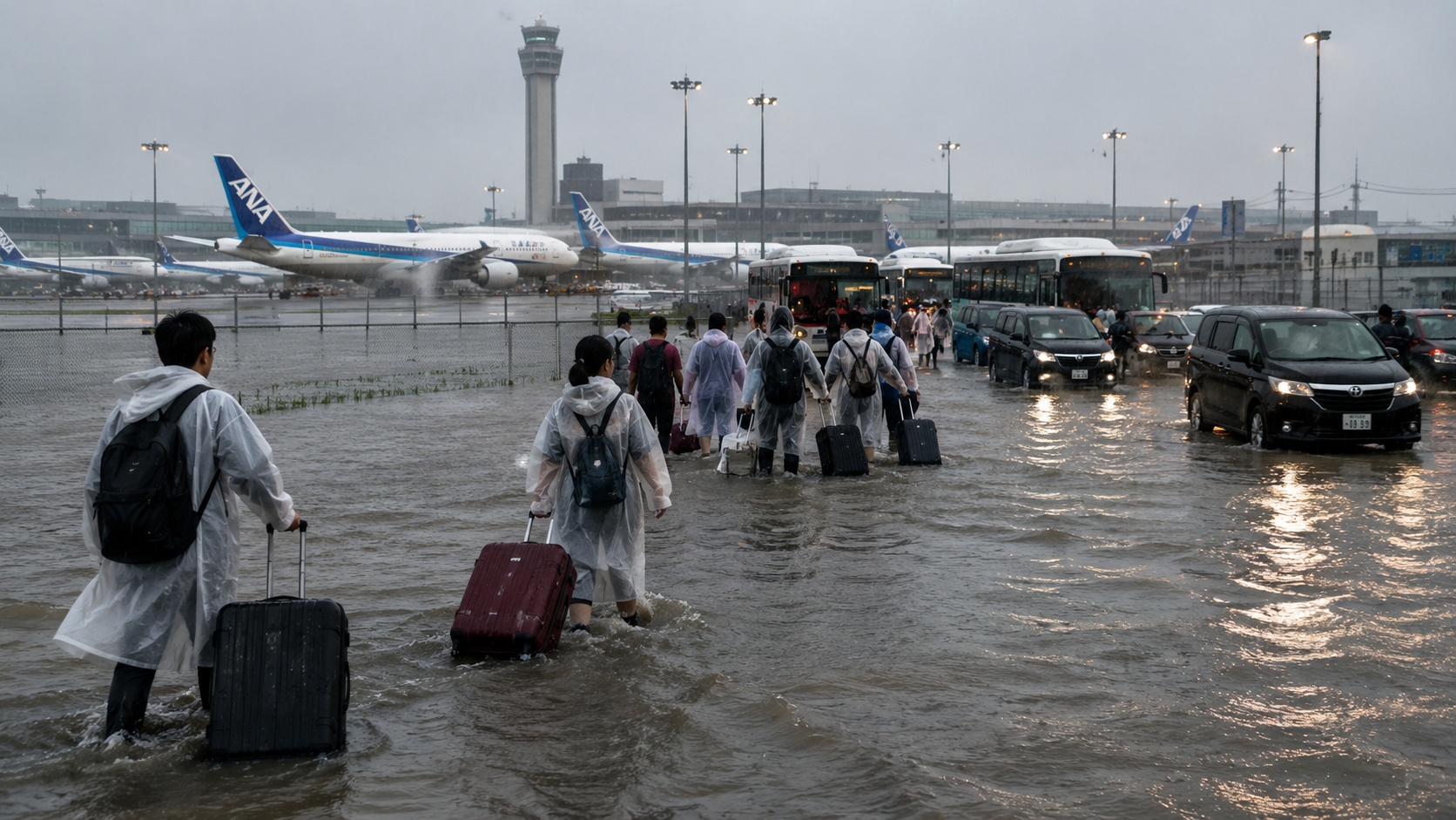 Yaponiyada rekord yağış, Çiba daşqını, Narita hava limanı, Yaponiyada sel, güclü yağış, təbii fəlakət, daşqın xəbərdarlığı