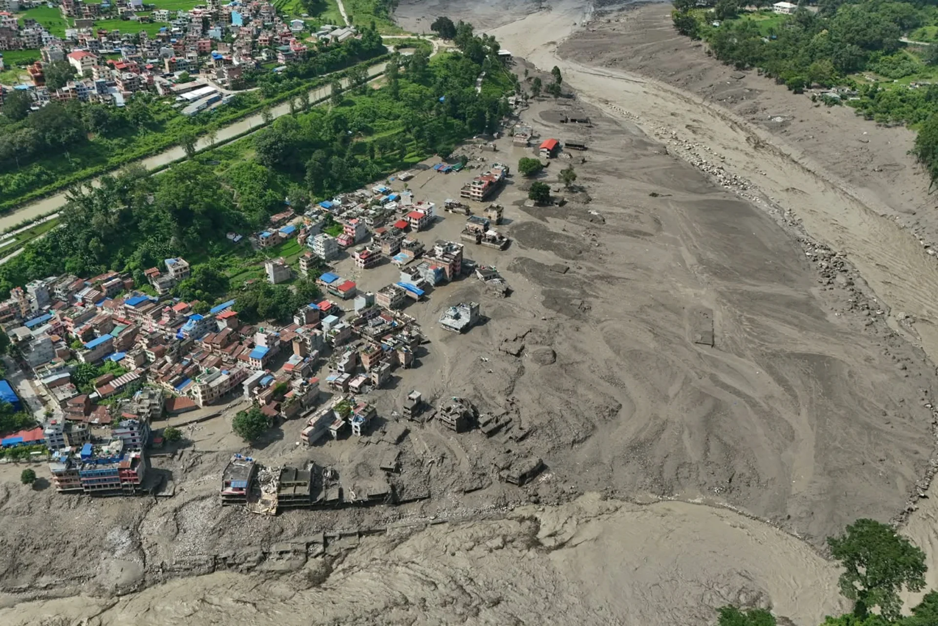 Nepal, Tibet, Çin, sel, daşqın, buzlaq, Himalay, təbii fəlakət