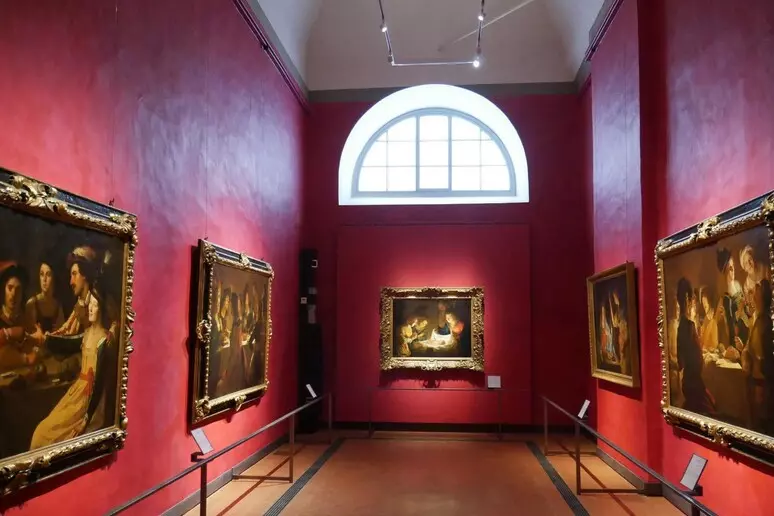Uffizi qalereyası, Karavacco, Baxus, Florensiya, güclü yağış, İtaliya, sənət əsərləri, muzey