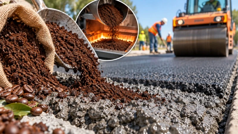 : qəhvə çöküntüsü, möhkəm beton, bioçar, RMIT Universiteti, ekoloji tikinti, beton istehsalı, təbii qum, tullantıların emalı