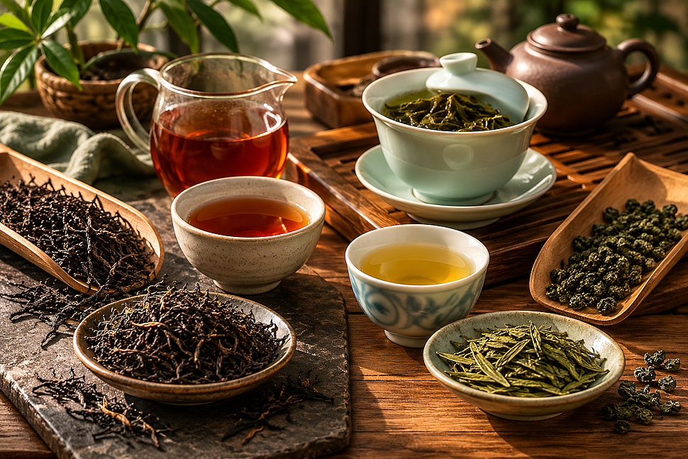 ingilis çayı, Hindistan çayı, Assam çayı, Darcilinq çayı, English Breakfast, Earl Grey, qara çayın faydaları, çay dəmləmə qaydası